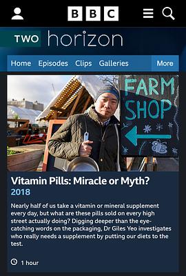 英国纪录片《维生素片：神奇还是神话？ Vitamin Pills: Miracle or Myth?》高清下载-八六三纪录片资源网
